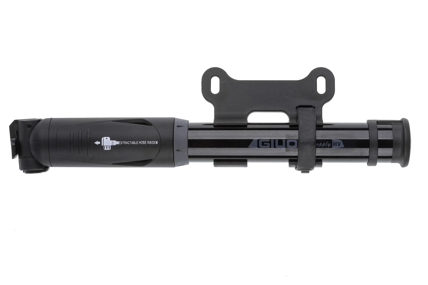 Насос компактний Giyo GP-862E алюмінієвий з висувним шлангом.  Тиск: 80 PSI / 5.5 Bar