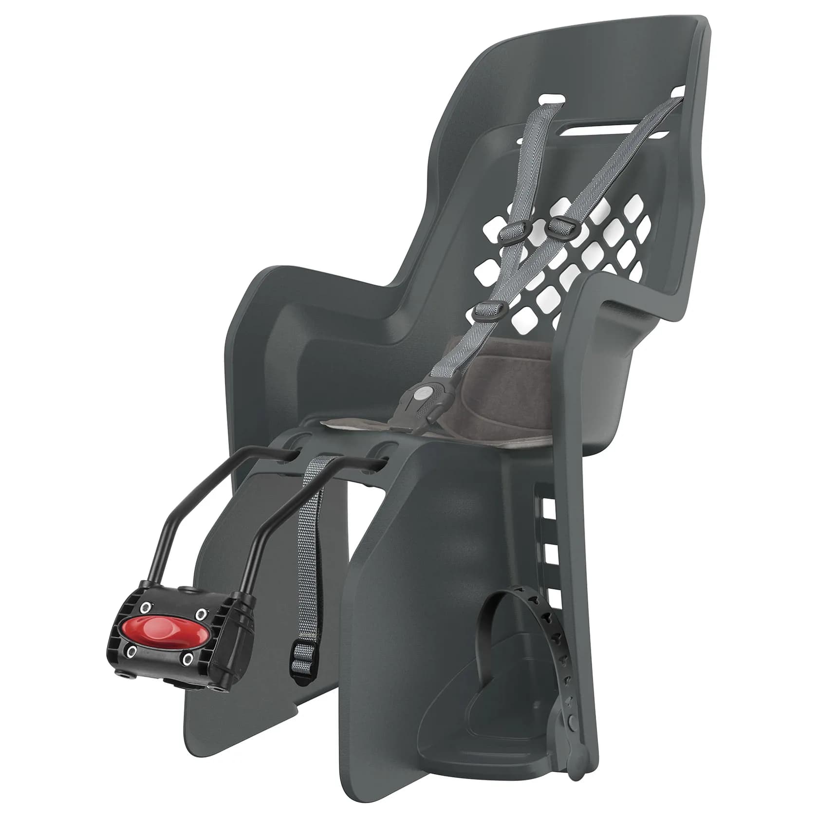Дитяче крісло заднє POLISPORT Joy FF на підсідельну трубу, 26"-28", 9-22 кг, сіре