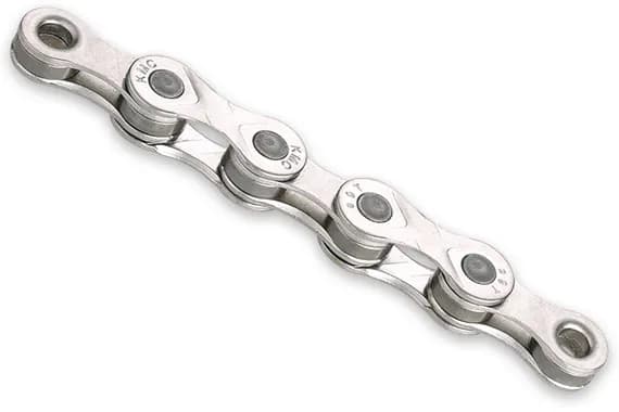Ланцюг KMC e9 Silver 9 швидкостей 122 ланки срібний + замок