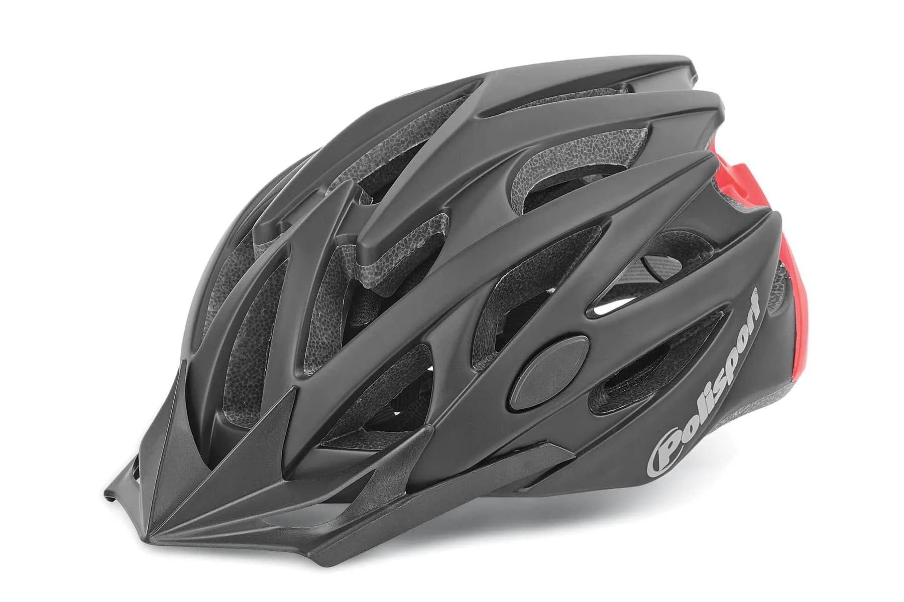 Шолом POLISPORT Twig L (58-61 см) чорний/червоний In-Mold