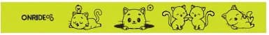 Світловідбиваюча смужка дитяча ONRIDE Kitties 2,5х22см жовта