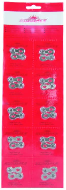 Замок ланцюга SunRace CNQ09 Silver, 9 швидкостей, блістер 10шт