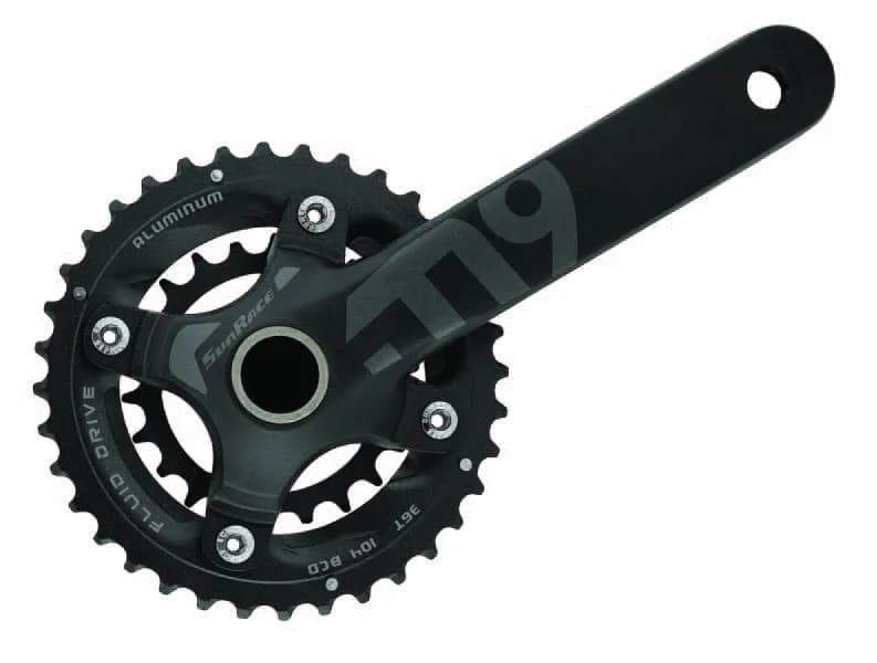 Комплект шатунів SunRace FCM966 Hollowtech (вісь 24мм), 175 мм, 36-22T, 104/64BCD, алюмінієва зірка,