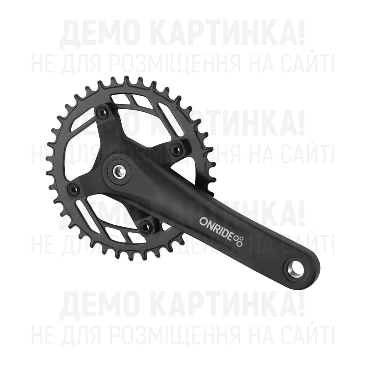 Комплект шатунів ONRIDE Solo 1110, під квадрат, 170 мм, 34T, BCD 104 мм, на 11/10/9 шв., чорний