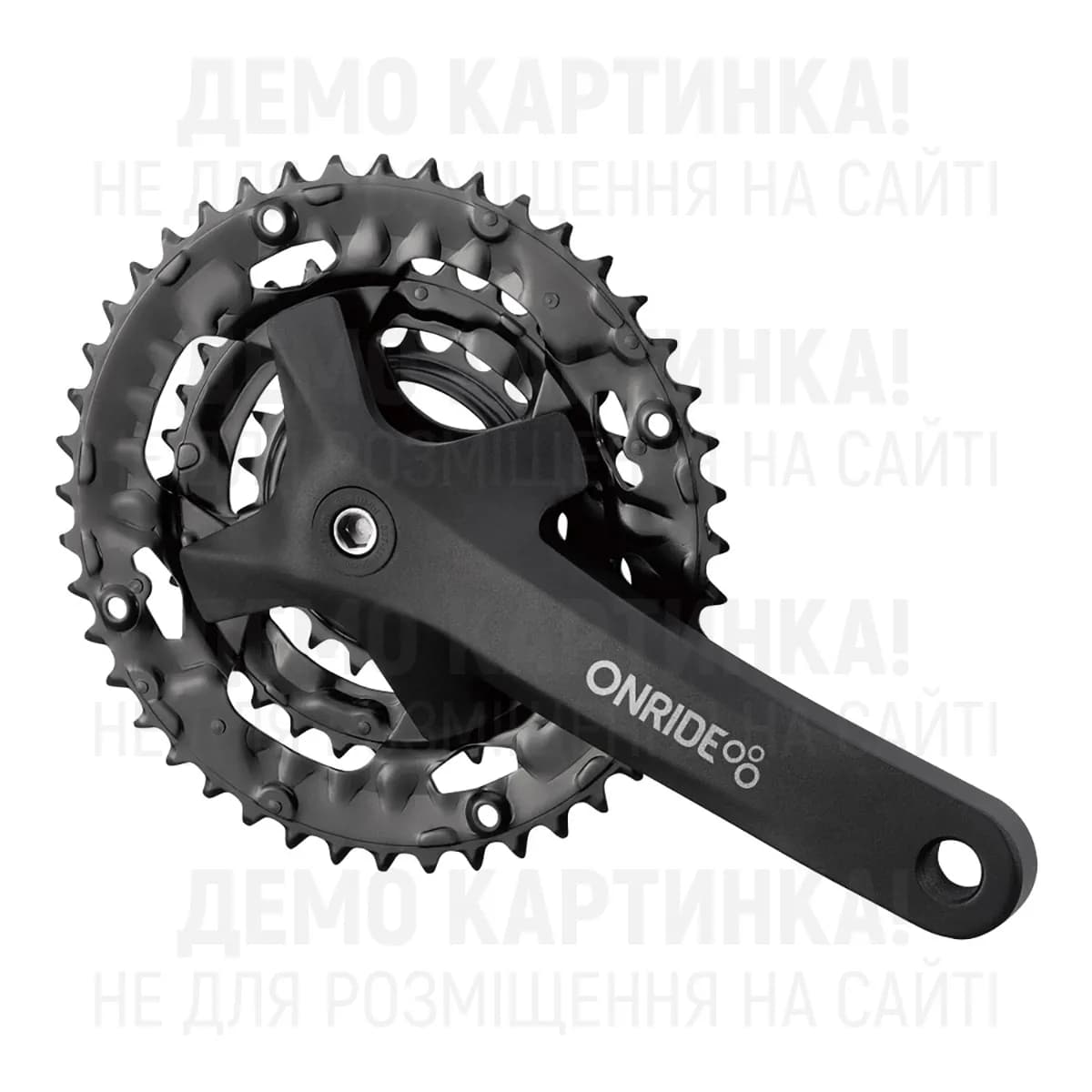 Комплект шатунів ONRIDE Trio 920P, під квадрат, 170 мм, 44-32-22Т, на 9 шв., з захистом, чорний