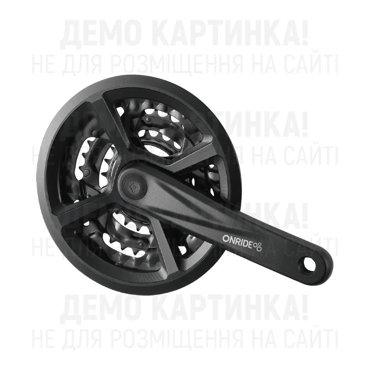Комплект шатунів ONRIDE Trio 910P, під квадрат, 170 мм, 44-32-22Т, на 9 шв., з захистом, чорний