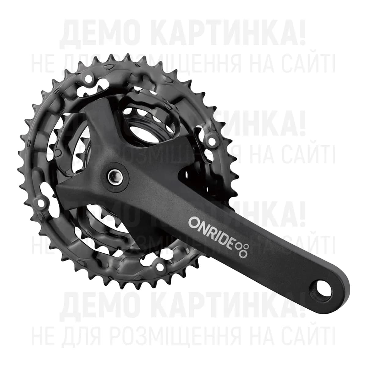 Комплект шатунів ONRIDE Trio 850P, під квадрат, 170 мм, 42-32-22Т, на 8/7/6 шв., з захистом, чорний