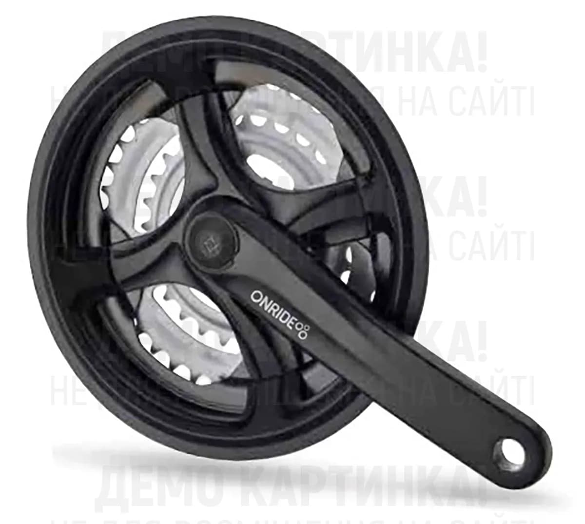 Комплект шатунів ONRIDE Trio 840P, під квадрат, 170 мм, 48-38-28Т, на 6/7/8 шв., чорний