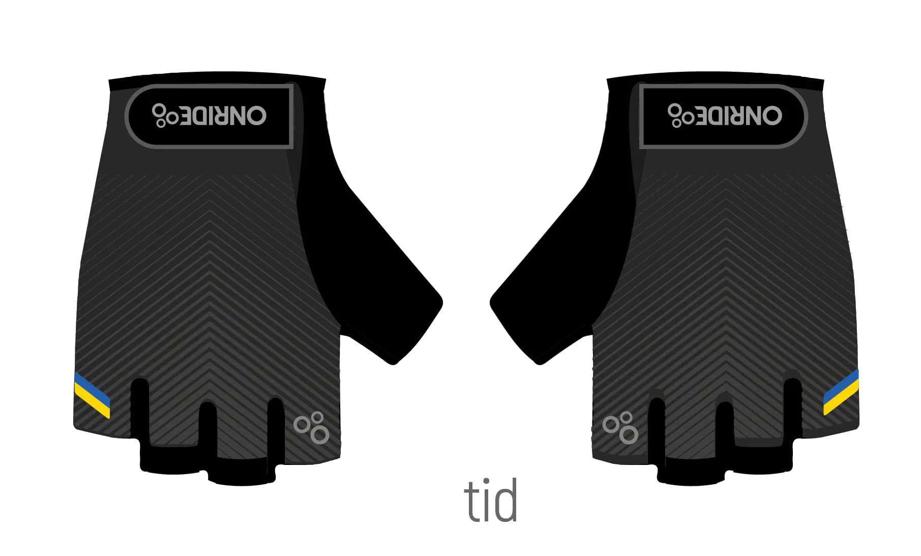 Рукавички ONRIDE TID 20 смужки колір сірий/чорний розмір XL