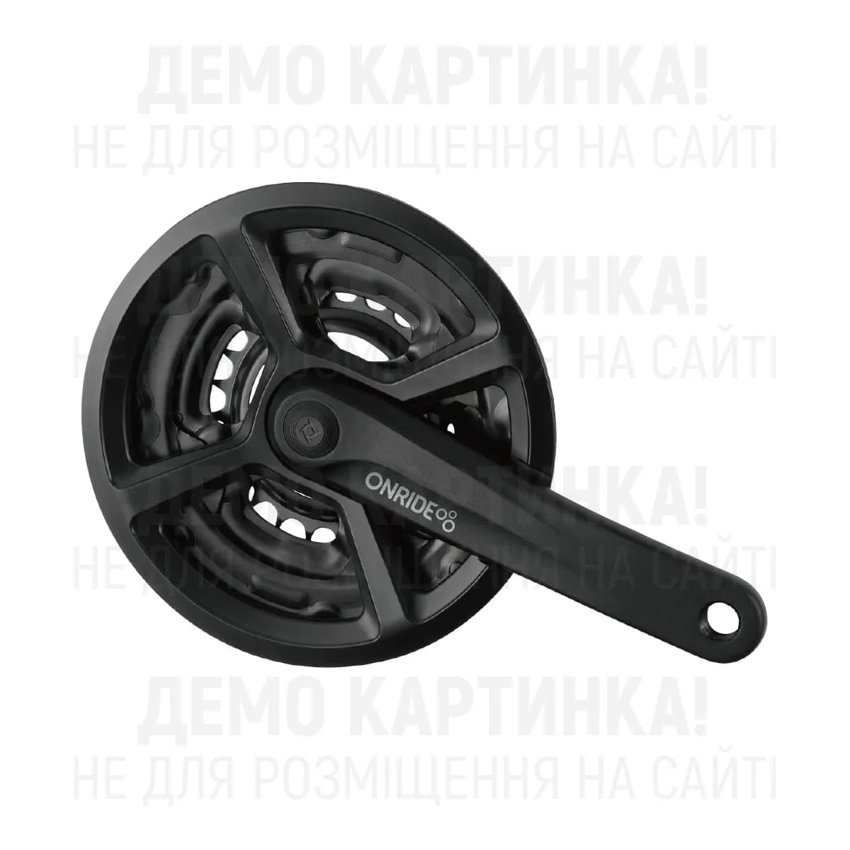 Комплект шатунів ONRIDE Trio 820P, під квадрат, 170 мм, 42-34-24Т, на 6/7/8 шв., чорний