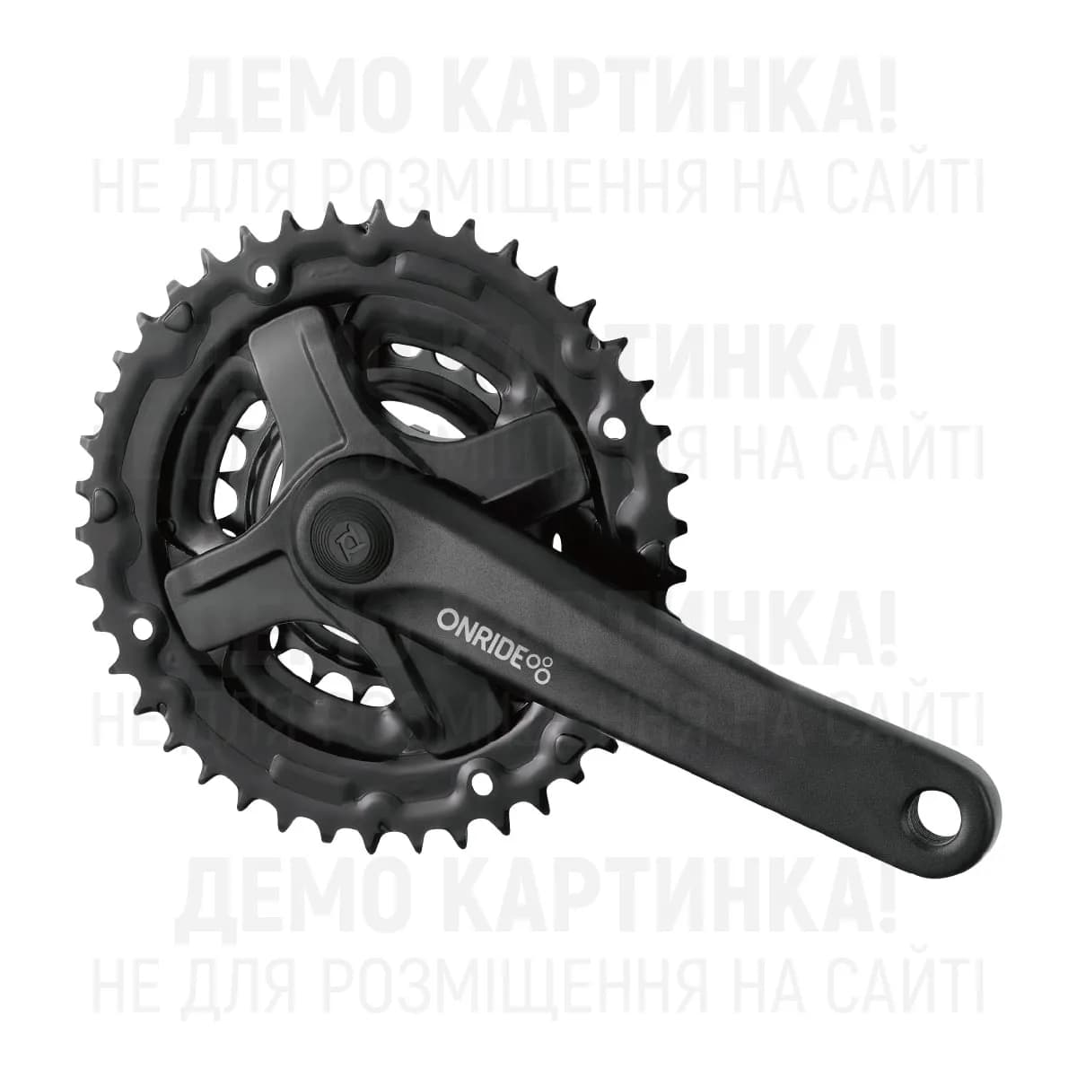 Шатуни ONRIDE Trio 820 під квадрат, 170мм, 24-34-42T на 8-6 швидкостей, чорні