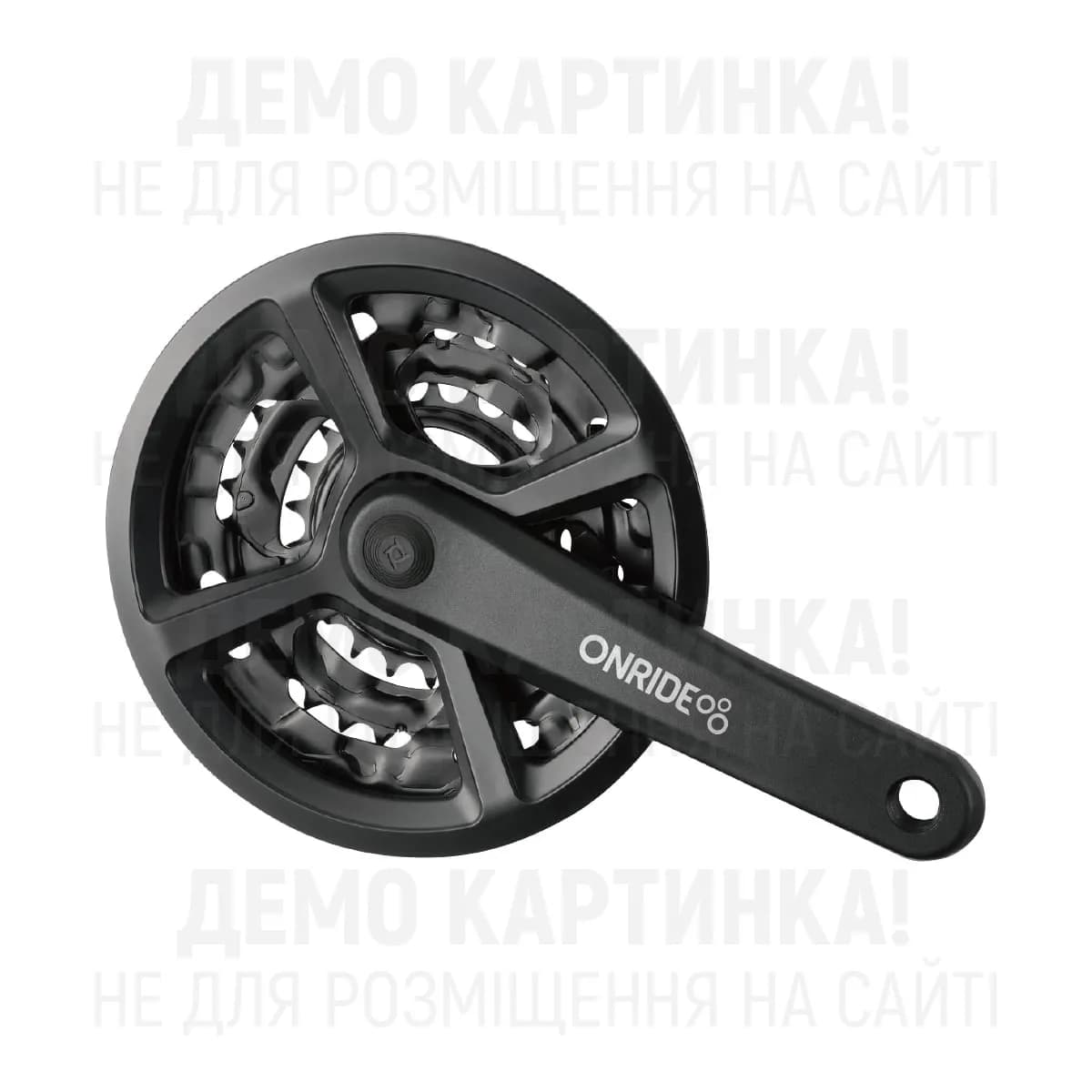 Комплект шатунів ONRIDE Trio 810P, під квадрат, 175 мм, 42-32-22Т, на 6/7/8 шв., чорний