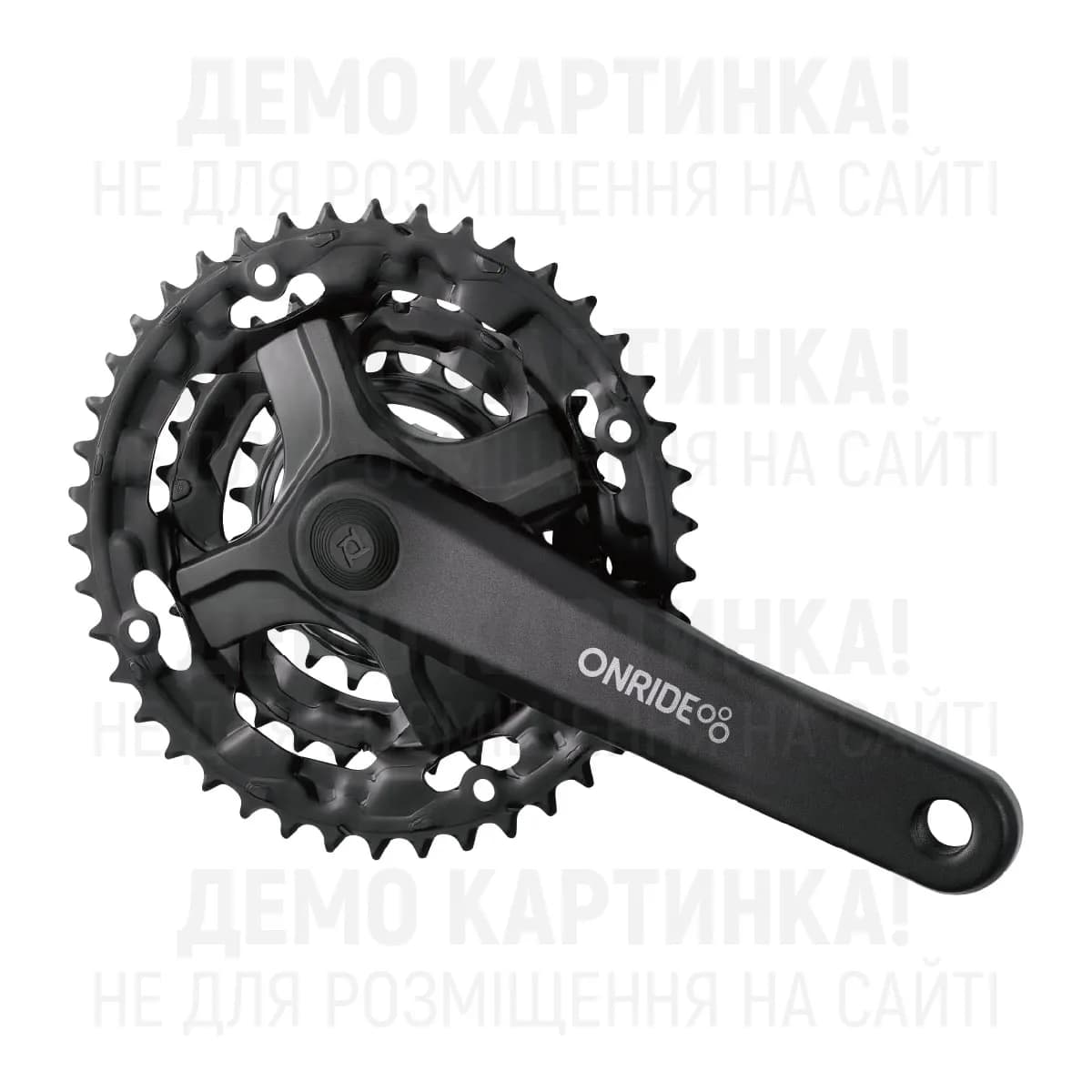 Комплект шатунів ONRIDE Trio 810, під квадрат, 170 мм, 42-32-22Т, на 8/7/6 шв., чорний