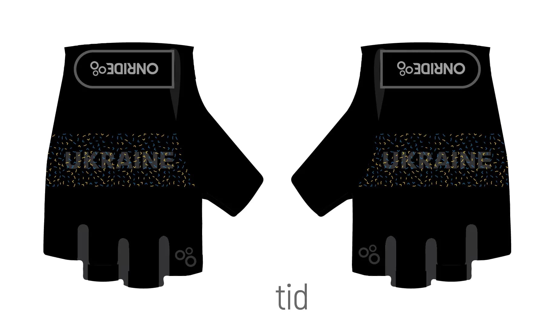 Рукавички ONRIDE TID 20 Ukraine колір чорний розмір M