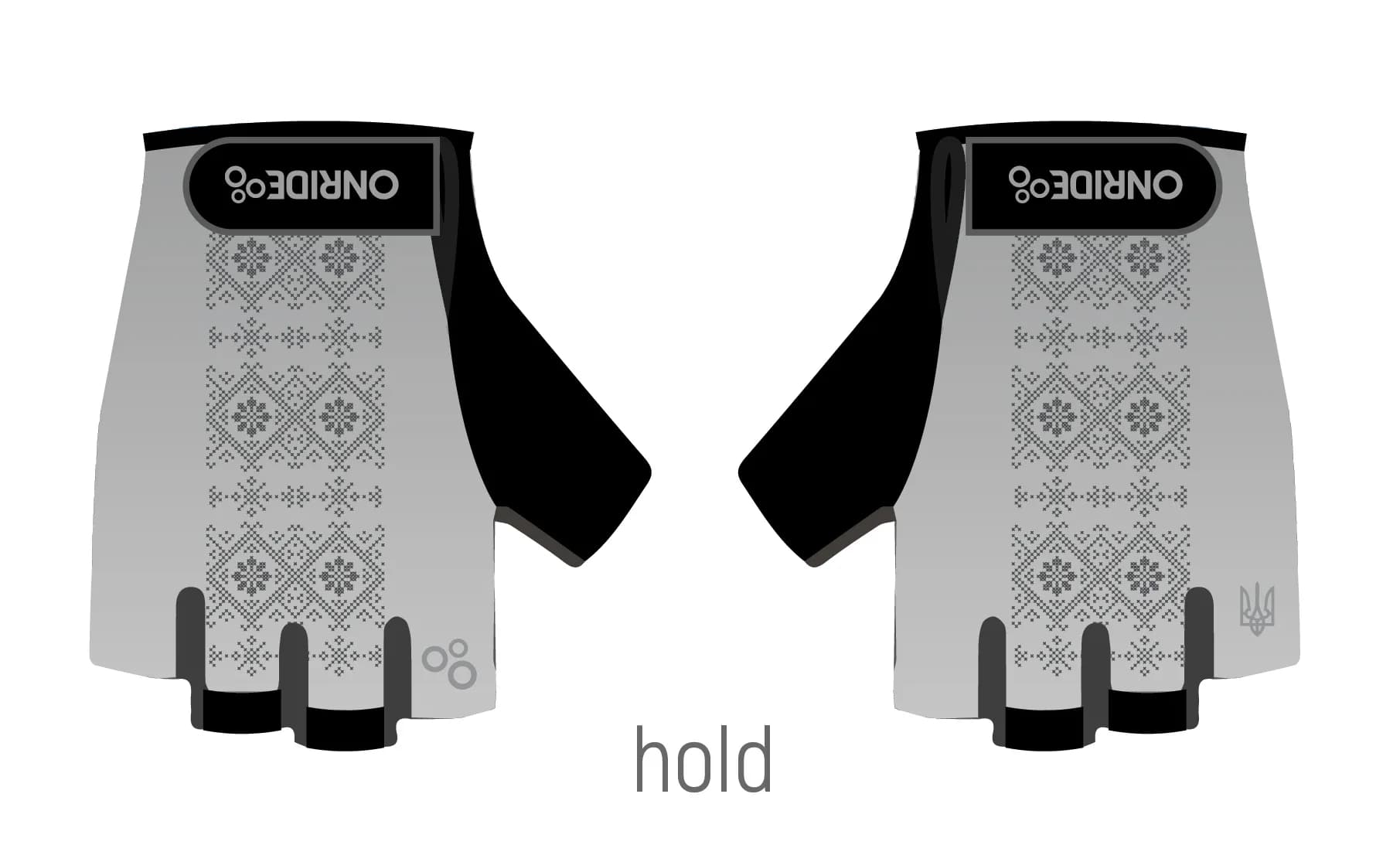 Рукавички ONRIDE Hold 20 Ornament колір сірий розмір XL