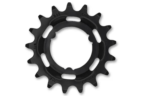 Зірка задня KMC Shimano Wide 17T чорна 1/8"