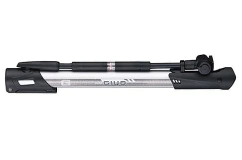 Насос міні підлоговий GIYO GM-641 Алюміній в пластику сірий 140psi з манометром AV/FV AM (брендоване пакування)