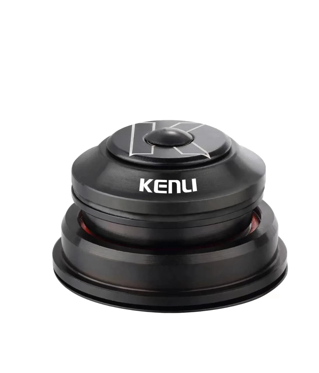 Рульова колонка б/різьб. п/інтегр. 1-1/8”-1.5”" KENLI KL-B332 на пром. підшипн. чорний (м) з перехідником на вилку (tapered) (черный (м)) 