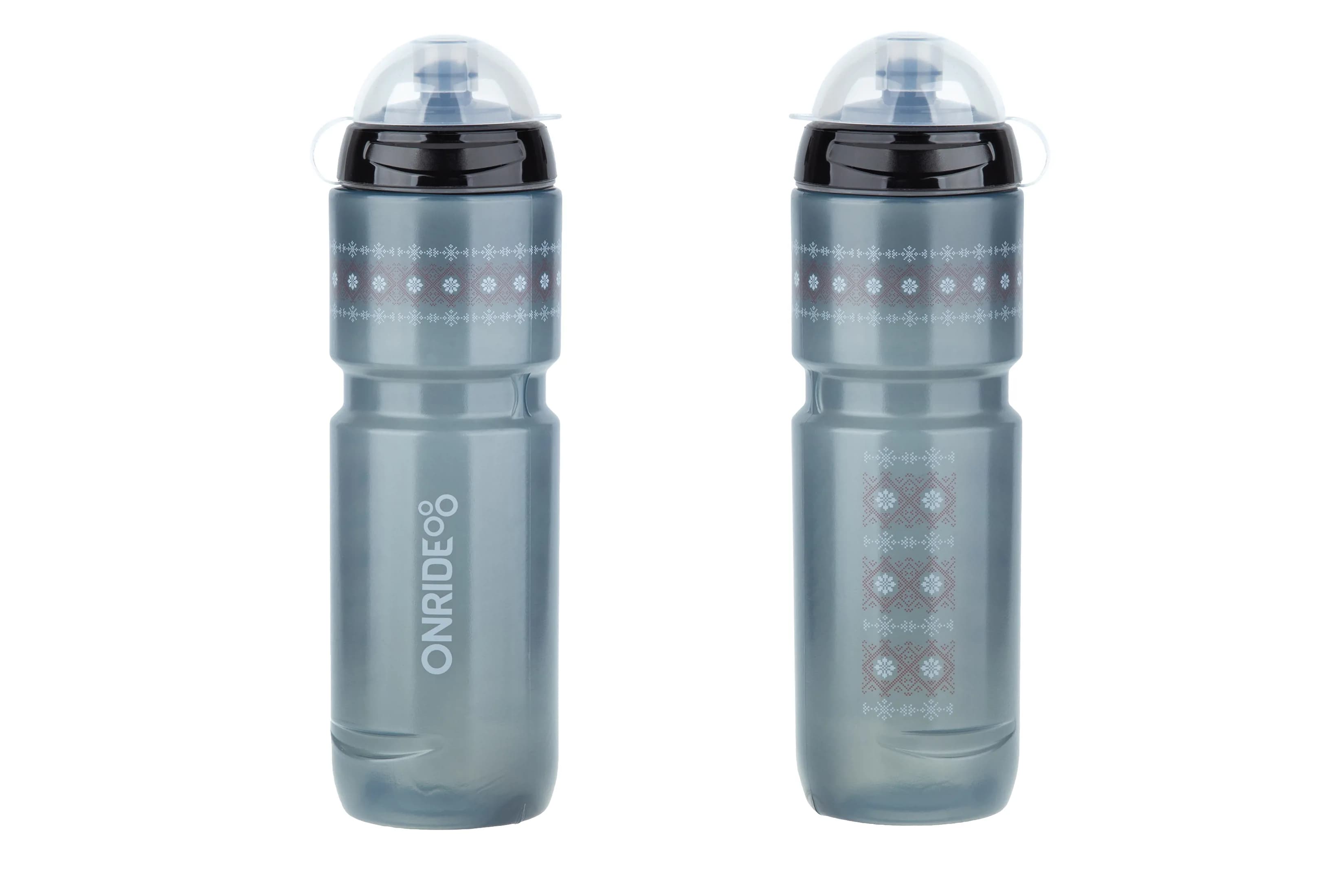 Фляга ONRIDE Own 800 мл, з ковпачком, прозора чорна