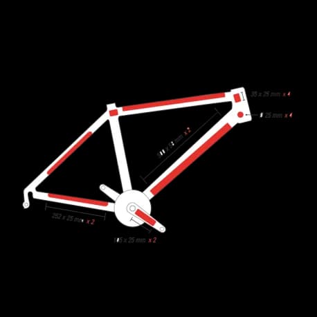 Комплект наліпок на раму Zefal SKIN ARMOR розм. L 14од. (прозор)