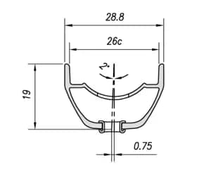Обід Mach1 WOOKX, 29" TLR 28 отв. 500г, чорний