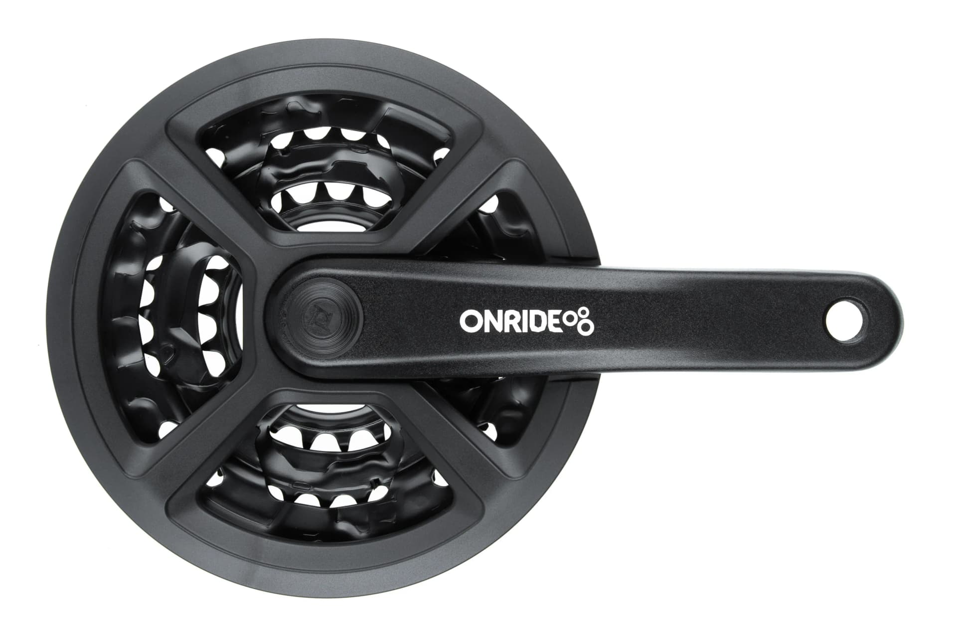 Комплект шатунів ONRIDE Trio 810P, під квадрат, 170 мм, 42-32-22Т, на 6/7/8 шв., чорний