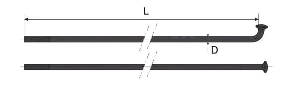 Спиці Mach1 Inox  Plus чорний (нержавійка) 2/260/ 10 шт