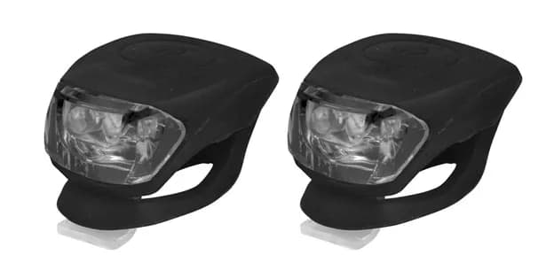 КОМПЛЕКТ: Світло переднє Longus 2LED/2 ф-ції + заднє 2LED/2 ф-ції, чорний