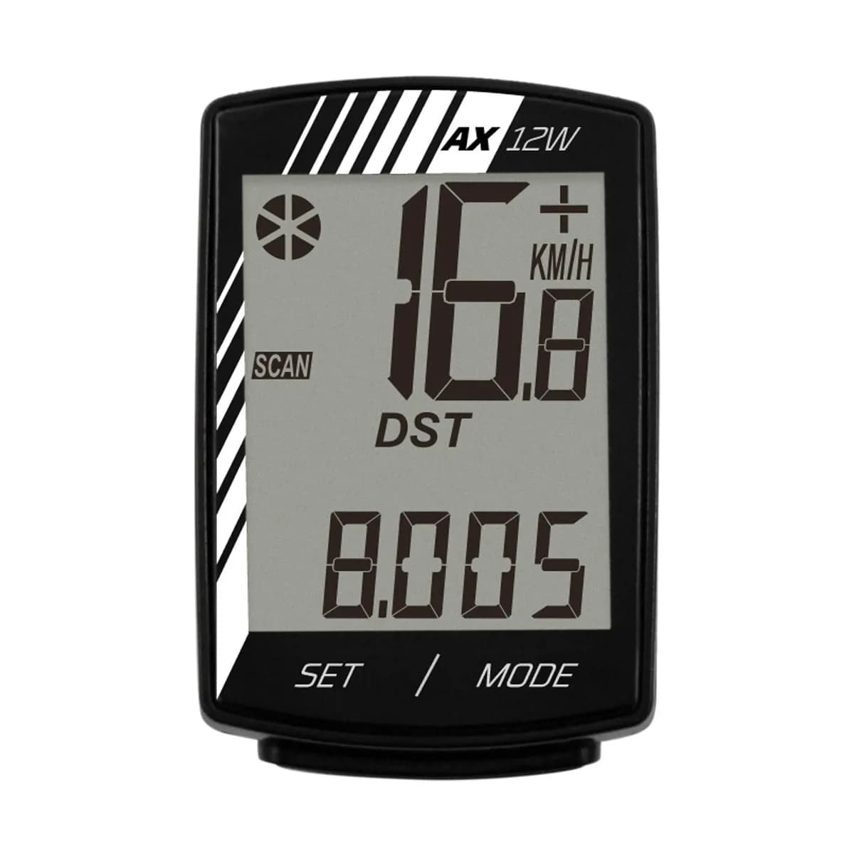 Велокомп`ютер Longus АХ-12W, 12 ф-цій, чорний