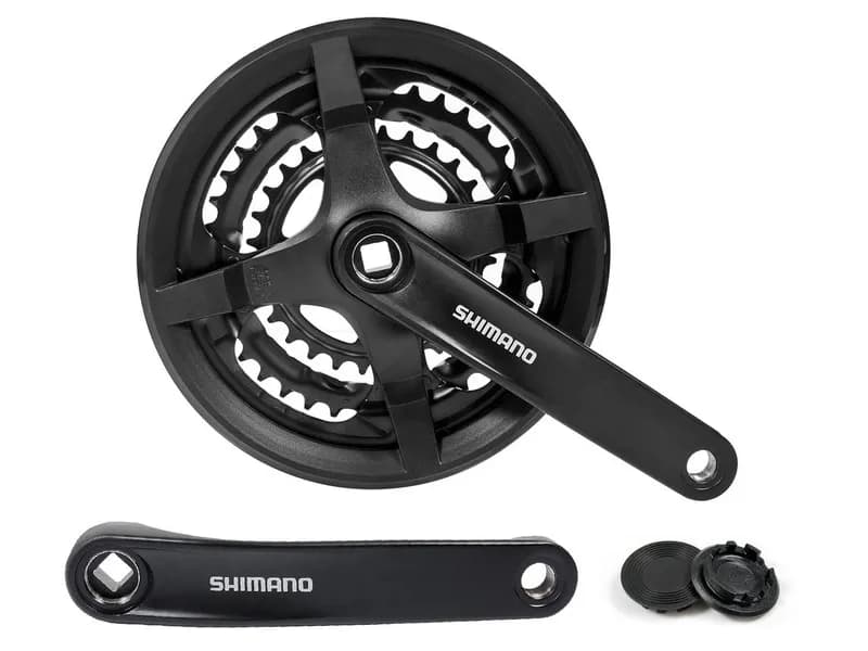 Шатун алюмiнiй L170мм 28-38-48Т під квадрат SHIMANO FC-TY301 чорний
