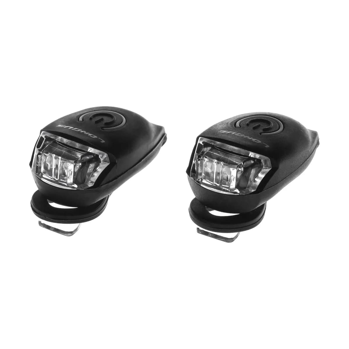 КОМПЛЕКТ: Світло Longus CIRCLE переднє+заднє 2+2LED, 2ф-ції, чорний 