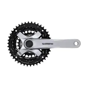 Шатуни Shimano FC-TY501, 170мм, 42X34X24, 6/7/8 шв, захист зірок, сірі