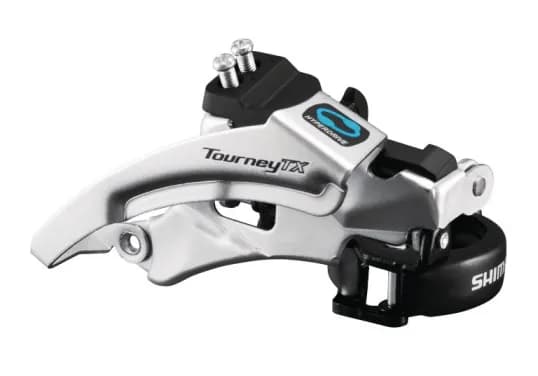 Перемикач передній Shimano FD-TX800, TOURNEY TX Top-swing, універс.тяга, хомут 34.9/31,8мм, для 42/48зуб