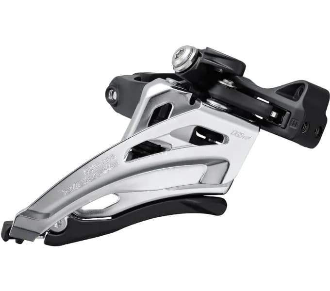 Перемикач передній Shimano FD-M4100-M, DEORE 2X10, SIDE SWING, FRONT-PULL, хомут 34,9/31,8/28,6мм адапт, макс. 38зуб.