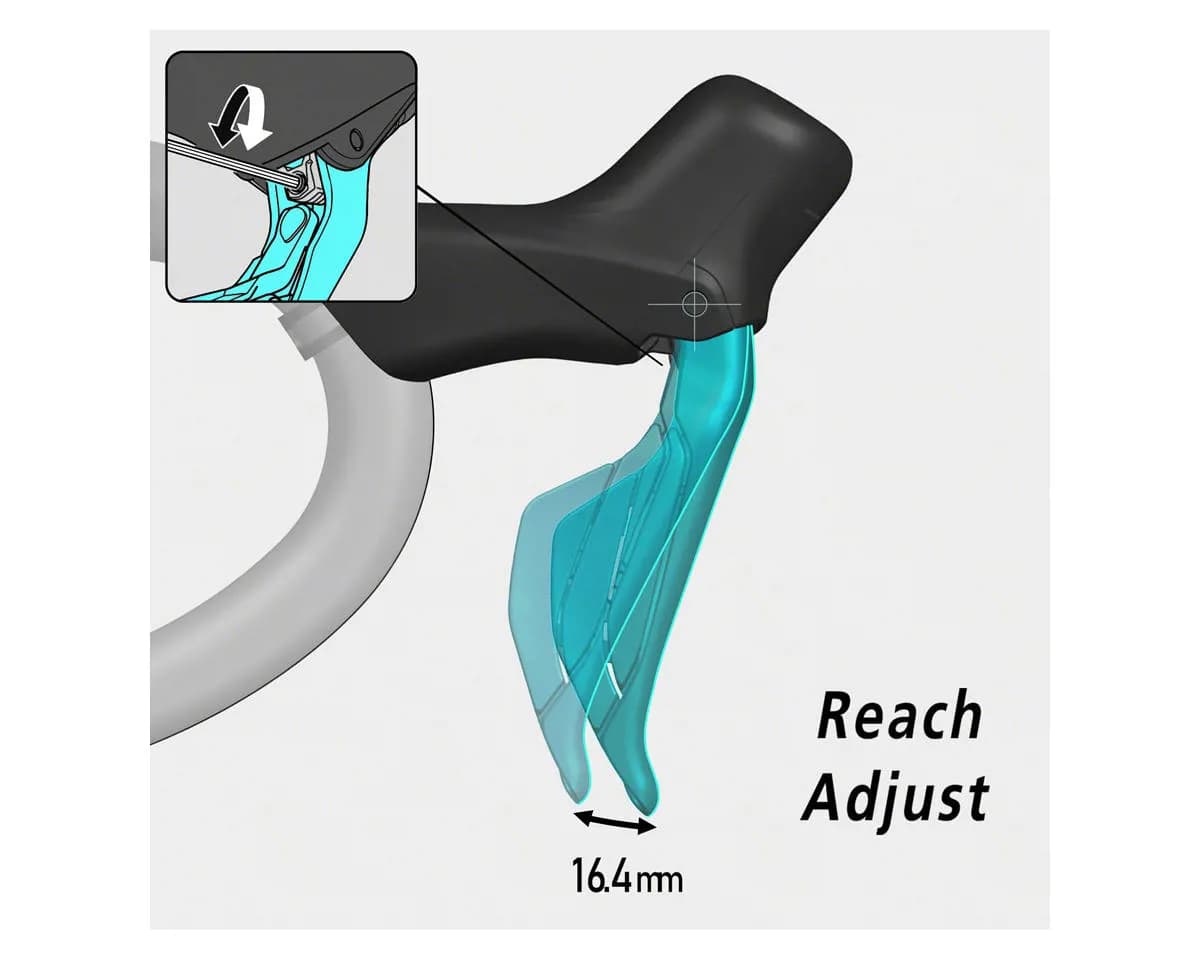Гальмо гідравл диск для шосе Shimano R7170 105, переднє (ліва ручка, каліпер, гідролінія 1000мм)