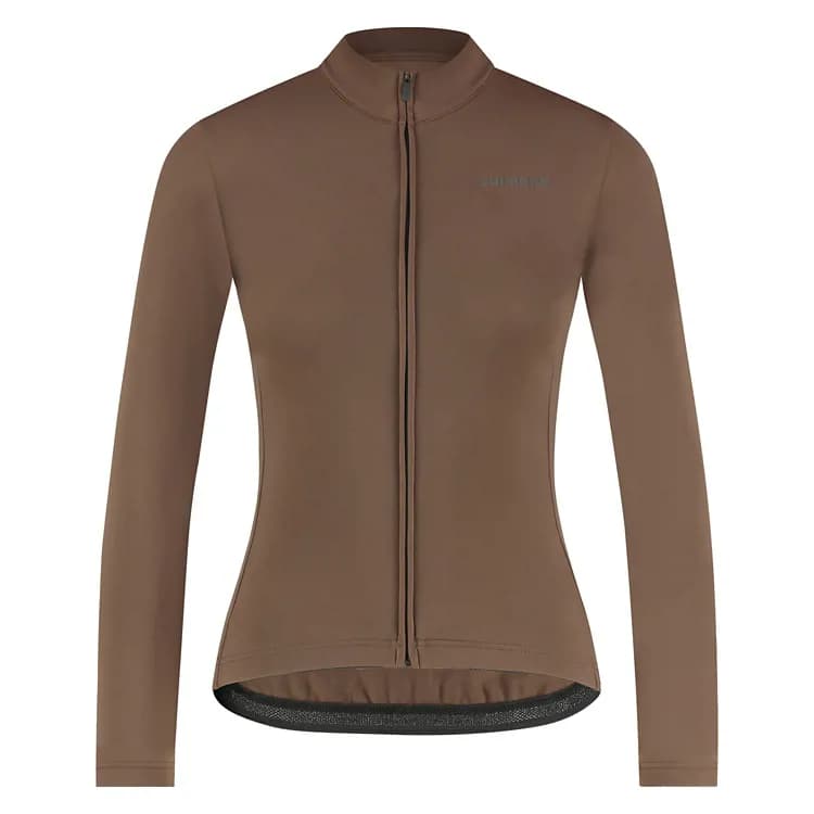 Велоджерсі жіноче Shimano Apice long sleeves утеплене, коричневе, розм. XS