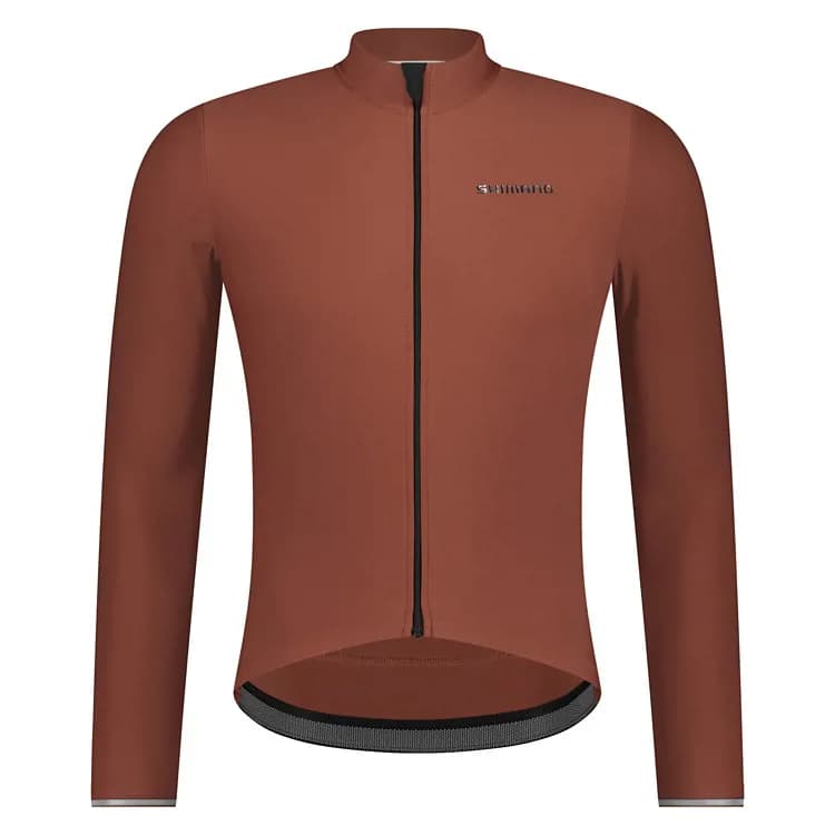 Велоджерсі Shimano Stile long sleeves утеплене, коричневе, розм.M