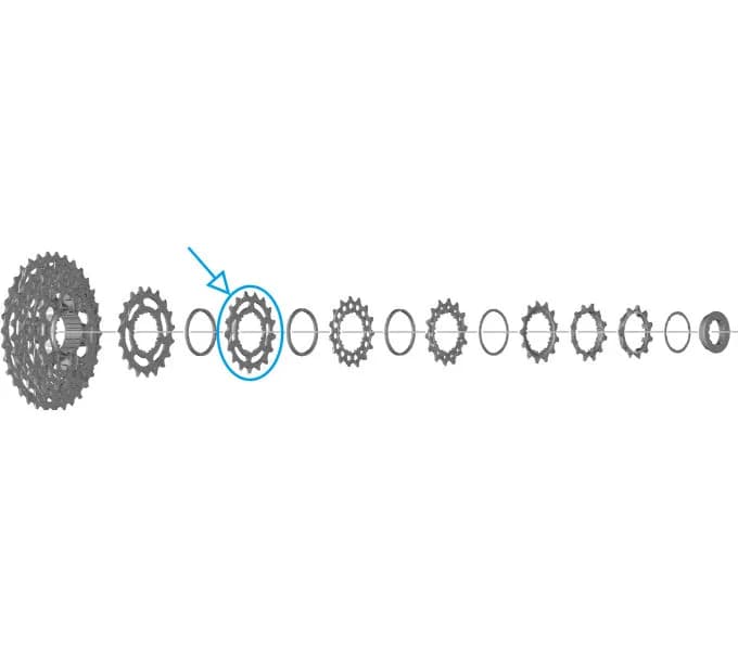 Зірка касети Shimano CS-R7100, 17-зуб.