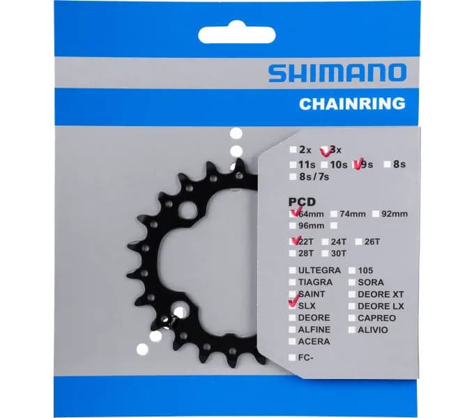 Зірка шатунів Shimano FC-M660 SLX, 22зуб, 9-швидк.
