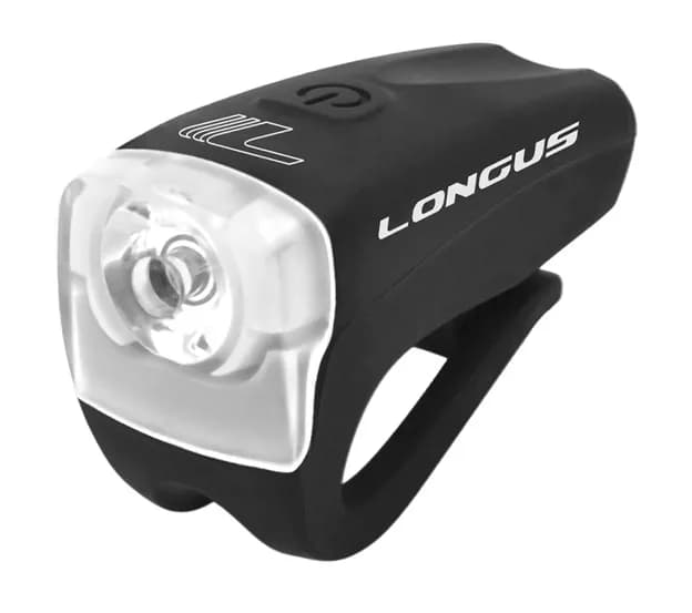 Світло переднє Longus PRETY 3W LED, 3 ф-ції , USB, чорний