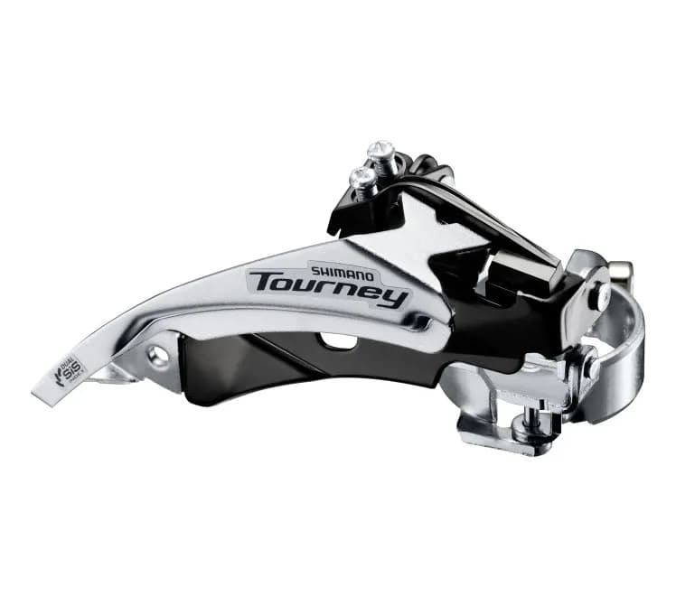 Перемикач передній Shimano FD-TY510, Top-Swing, універс.тяга, хомут 34,9 (S/M адаптери), для 48Т