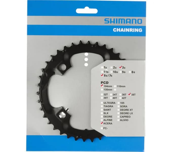 Зірка шатунів Shimano FC-M361 ACERA 38зуб. чорн