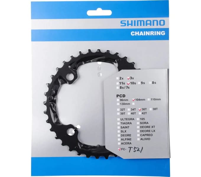 Зірка шатунів Shimano FC-M610/T521 DEORE, 36зуб. AL