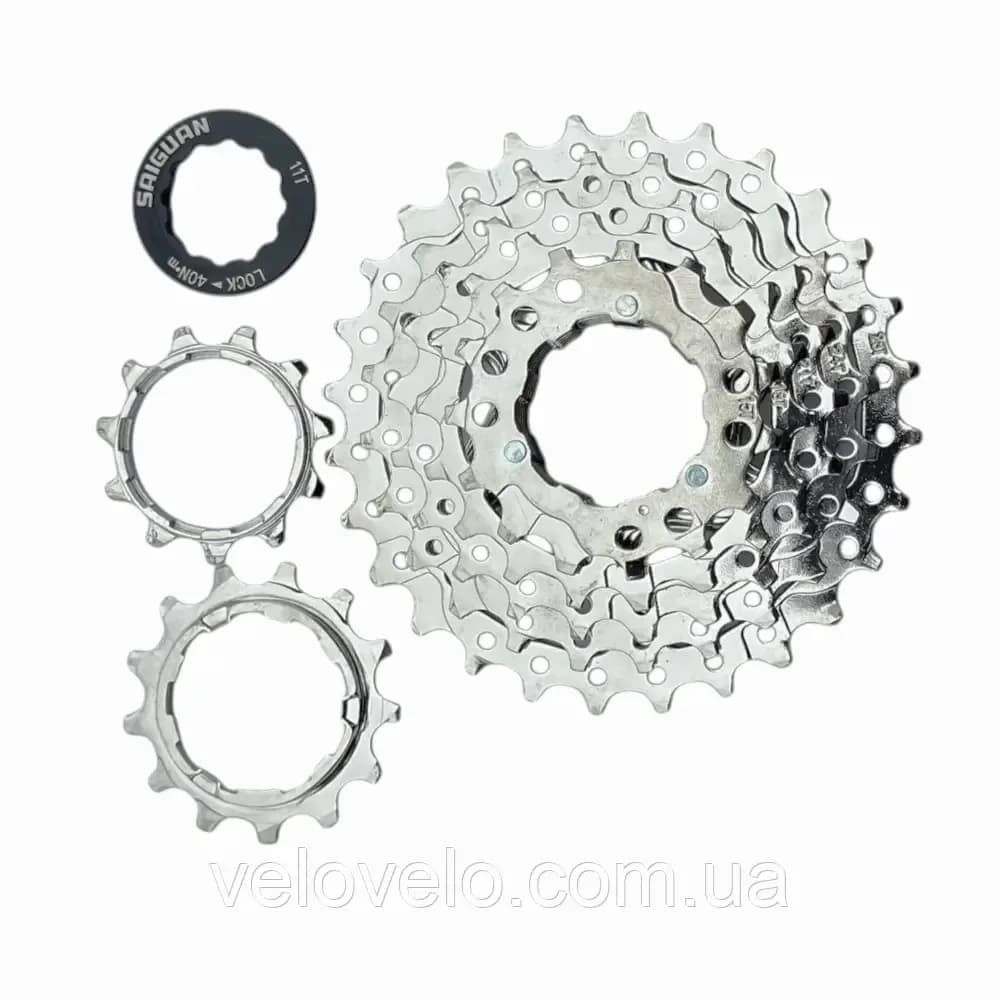 Касета SAIGUAN CS-701 11-28T 1/2 x 3/32 7 шв нікель