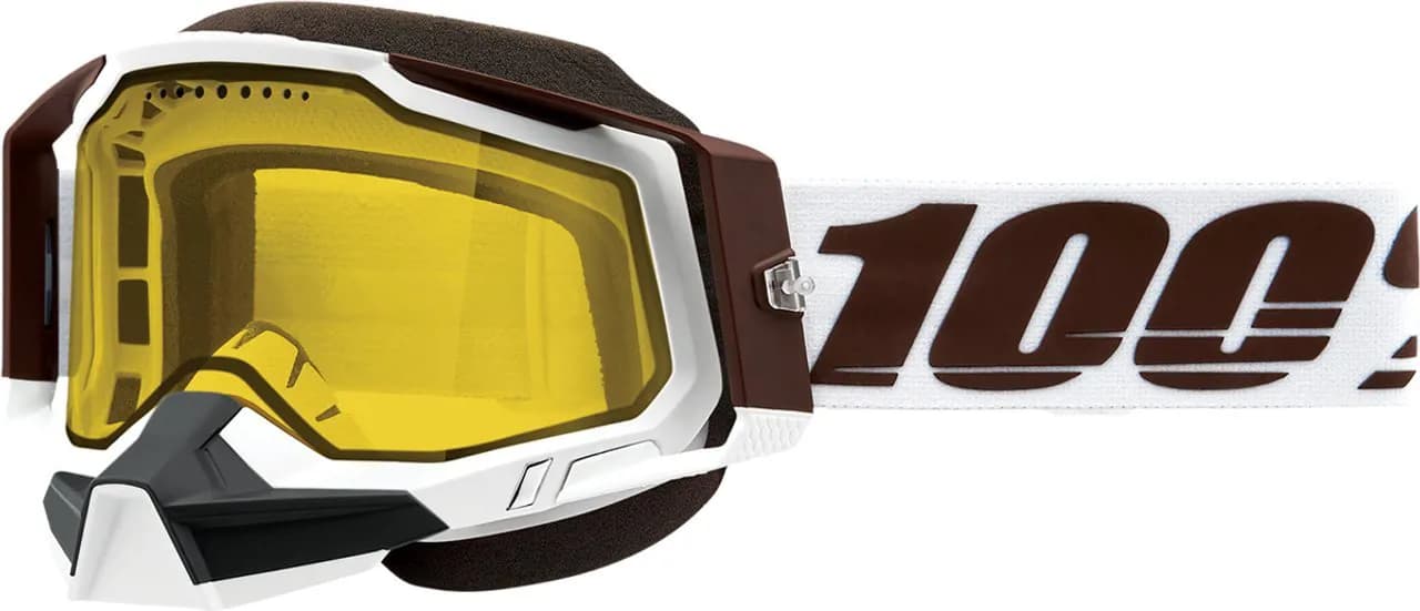 Окуляри 100% RACECRAFT 2 Snowmobile Goggle [Snowbird], Dual Yellow Lens