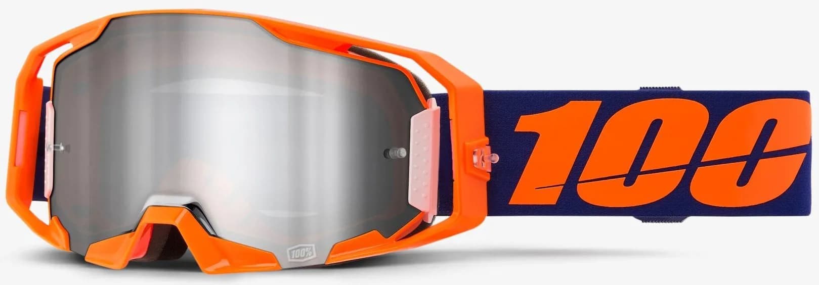 Окуляри 100% ARMATIC Goggle [Neon Orange], Mirror Silver Lens
