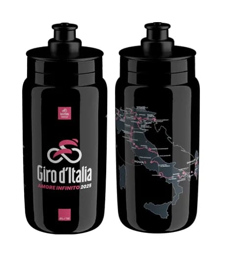 Фляга ELITE FLY з мапою Giro 2025 чорна 550 мл