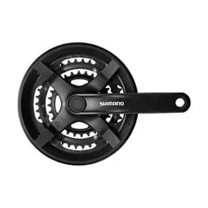 Шатуни Shimano FC-TY301, 170мм, 42x34x24, пластиковий захист, чорні, OEM
