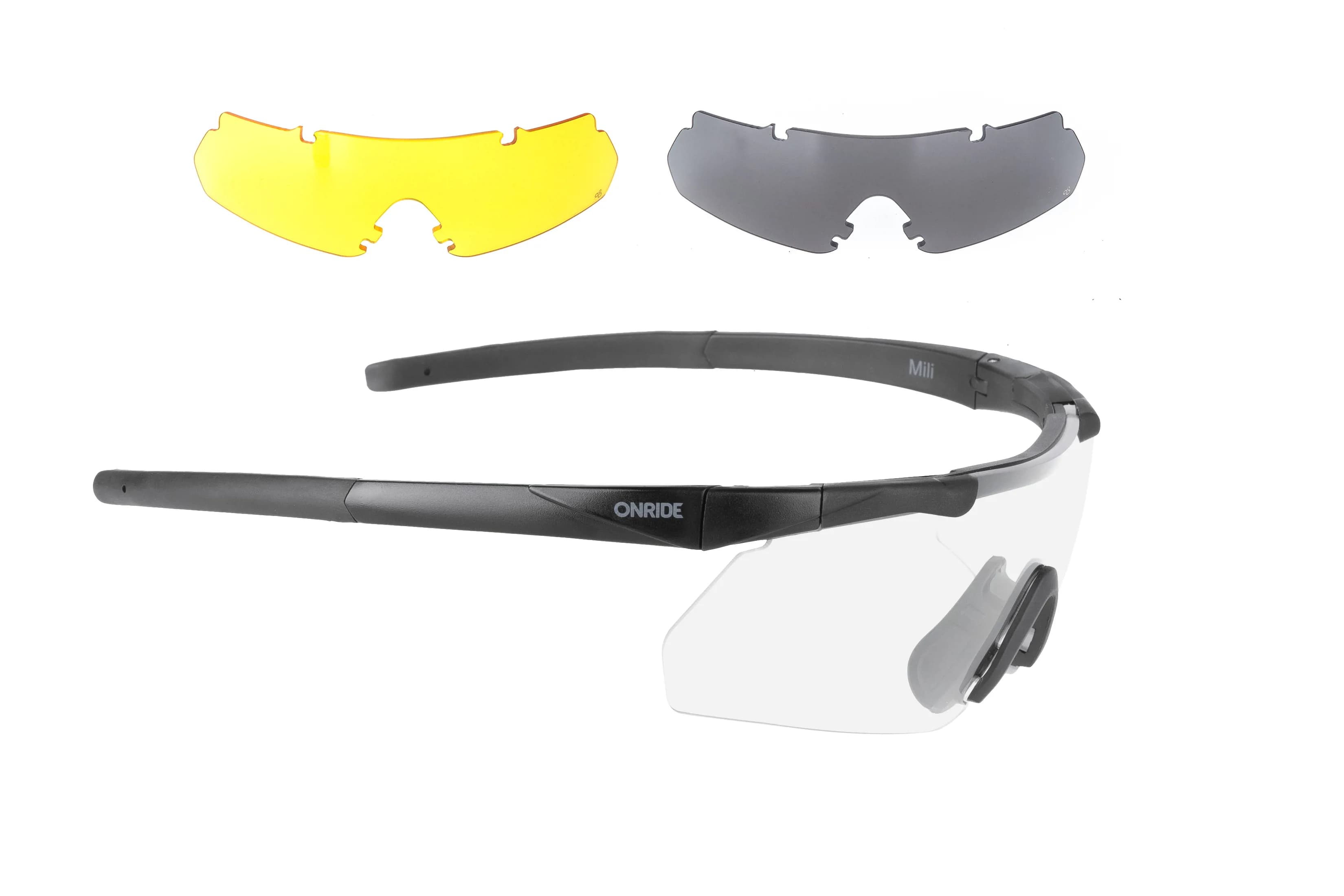 Окуляри ONRIDE Mili ANSI Z87.1, MIL-PRF-31013 з лінзою димчаста кат 3 (17%), змінні лінзи: прозорі к