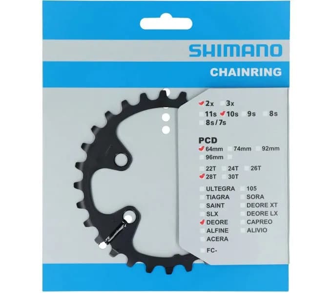 Зірка шатунів Shimano FC-M6000-2 DEORE, 28зуб.-BG для 38-28з  10/11шв